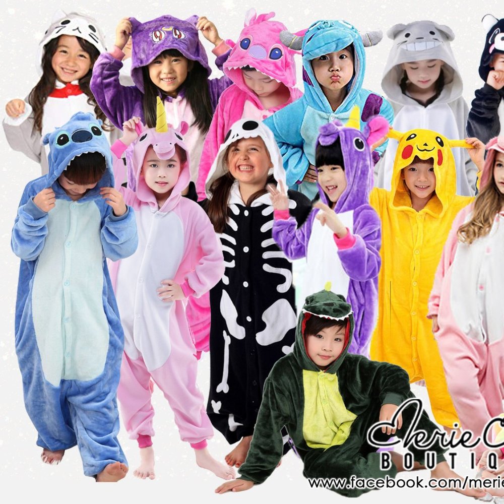 Pijamas mamelucos para niños del 3 al 12